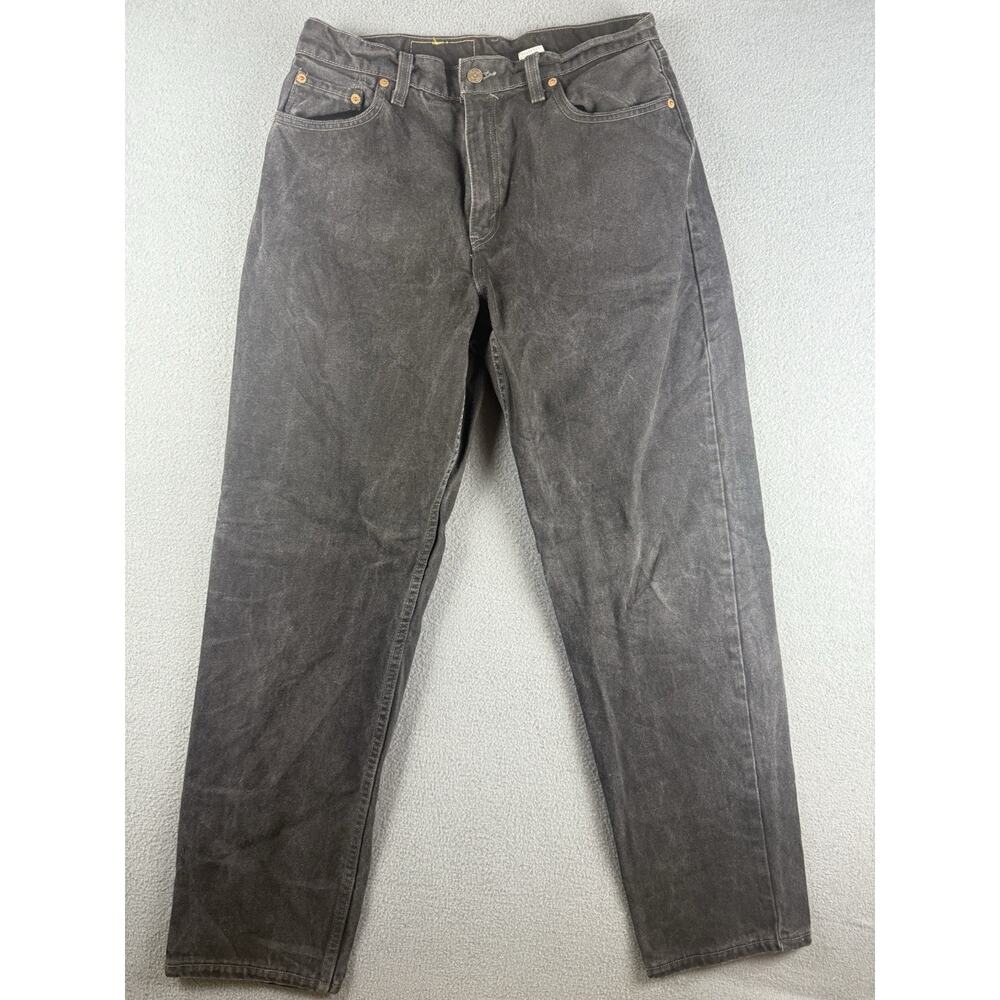 Vintage LEVIS 560 Loose Fit Straight Wide Leg Jeans Womens 12 32x32 Faded Black